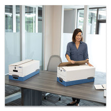 Load image into Gallery viewer, Bankers Box® wholesale. Liberty Heavy-duty Strength Storage Boxes, Letter Files, 12.25&quot; X 24.13&quot; X 10.75&quot;, White-blue, 12-carton. HSD Wholesale: Janitorial Supplies, Breakroom Supplies, Office Supplies.