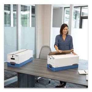 Bankers Box® wholesale. Liberty Heavy-duty Strength Storage Boxes, Letter Files, 12.25" X 24.13" X 10.75", White-blue, 12-carton. HSD Wholesale: Janitorial Supplies, Breakroom Supplies, Office Supplies.