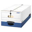 Bankers Box® wholesale. Liberty Heavy-duty Strength Storage Boxes, Legal Files, 15.25" X 24.13" X 10.75", White-blue, 4-carton. HSD Wholesale: Janitorial Supplies, Breakroom Supplies, Office Supplies.