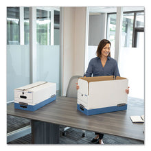 Load image into Gallery viewer, Bankers Box® wholesale. Liberty Heavy-duty Strength Storage Boxes, Legal Files, 15.25&quot; X 24.13&quot; X 10.75&quot;, White-blue, 4-carton. HSD Wholesale: Janitorial Supplies, Breakroom Supplies, Office Supplies.