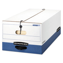 Load image into Gallery viewer, Bankers Box® wholesale. Liberty Heavy-duty Strength Storage Boxes, Legal Files, 15.25&quot; X 24.13&quot; X 10.75&quot;, White-blue, 12-carton. HSD Wholesale: Janitorial Supplies, Breakroom Supplies, Office Supplies.