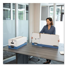 Load image into Gallery viewer, Bankers Box® wholesale. Liberty Heavy-duty Strength Storage Boxes, Legal Files, 15.25&quot; X 24.13&quot; X 10.75&quot;, White-blue, 12-carton. HSD Wholesale: Janitorial Supplies, Breakroom Supplies, Office Supplies.
