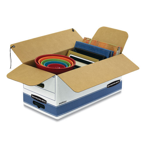 Bankers Box® wholesale. Stor-file Medium-duty Strength Storage Boxes, Letter-legal Files, 12.25" X 16" X 11", White-blue, 12-carton. HSD Wholesale: Janitorial Supplies, Breakroom Supplies, Office Supplies.