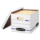 Bankers Box® wholesale. Easylift Basic-duty Strength Storage Boxes, Letter Files, 12.75" X 13.25" X 10.5", White-blue, 12-carton. HSD Wholesale: Janitorial Supplies, Breakroom Supplies, Office Supplies.