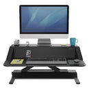 Fellowes® wholesale. Lotus Sit-stands Workstation, 32.75" X 24.25" X 5.5" To 22.5", Black. HSD Wholesale: Janitorial Supplies, Breakroom Supplies, Office Supplies.