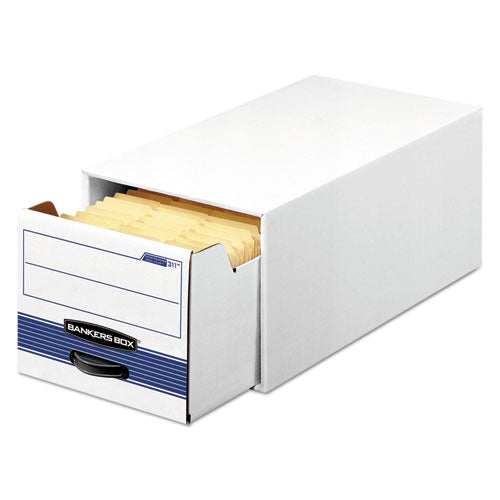 Bankers Box® wholesale. Stor-drawer Steel Plus Extra Space-savings Storage Drawers, Letter Files, 10.5" X 25.25" X 6.5", White-blue, 12-carton. HSD Wholesale: Janitorial Supplies, Breakroom Supplies, Office Supplies.