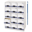 Bankers Box® wholesale. Stor-drawer Steel Plus Extra Space-savings Storage Drawers, Legal Files, 17" X 25.5" X 11.5", White-blue, 6-carton. HSD Wholesale: Janitorial Supplies, Breakroom Supplies, Office Supplies.