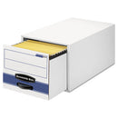 Bankers Box® wholesale. Stor-drawer Steel Plus Extra Space-savings Storage Drawers, Legal Files, 17" X 25.5" X 11.5", White-blue, 6-carton. HSD Wholesale: Janitorial Supplies, Breakroom Supplies, Office Supplies.