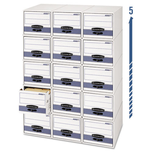 Bankers Box® wholesale. Stor-drawer Steel Plus Extra Space-savings Storage Drawers, Legal Files, 17" X 25.5" X 11.5", White-blue, 6-carton. HSD Wholesale: Janitorial Supplies, Breakroom Supplies, Office Supplies.