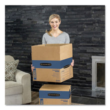 Load image into Gallery viewer, Bankers Box® wholesale. Smoothmove Prime Moving-storage Boxes, Medium, Regular Slotted Container (rsc), 18&quot; X 18&quot; X 16&quot;, Brown Kraft-blue, 8-carton. HSD Wholesale: Janitorial Supplies, Breakroom Supplies, Office Supplies.