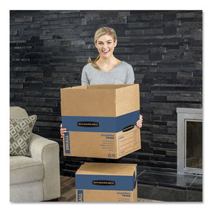 Bankers Box® wholesale. Smoothmove Prime Moving-storage Boxes, Medium, Regular Slotted Container (rsc), 18" X 18" X 16", Brown Kraft-blue, 8-carton. HSD Wholesale: Janitorial Supplies, Breakroom Supplies, Office Supplies.