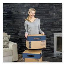 Load image into Gallery viewer, Bankers Box® wholesale. Smoothmove Prime Moving-storage Boxes, Medium, Regular Slotted Container (rsc), 18&quot; X 18&quot; X 16&quot;, Brown Kraft-blue, 8-carton. HSD Wholesale: Janitorial Supplies, Breakroom Supplies, Office Supplies.