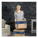 Bankers Box® wholesale. Smoothmove Prime Moving-storage Boxes, Medium, Regular Slotted Container (rsc), 18" X 18" X 16", Brown Kraft-blue, 8-carton. HSD Wholesale: Janitorial Supplies, Breakroom Supplies, Office Supplies.