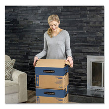 Load image into Gallery viewer, Bankers Box® wholesale. Smoothmove Prime Moving-storage Boxes, Medium, Regular Slotted Container (rsc), 18&quot; X 18&quot; X 16&quot;, Brown Kraft-blue, 8-carton. HSD Wholesale: Janitorial Supplies, Breakroom Supplies, Office Supplies.