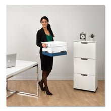 Load image into Gallery viewer, Bankers Box® wholesale. Presto Ergonomic Design Storage Boxes, Letter-legal Files, 12.88&quot; X 16.5&quot; X 10.38&quot;, White-blue, 12-carton. HSD Wholesale: Janitorial Supplies, Breakroom Supplies, Office Supplies.