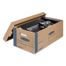 Bankers Box® wholesale. Smoothmove Prime Moving And Storage Boxes, Small, Half Slotted Container (hsc), 24" X 12" X 10", Brown Kraft-blue, 8-carton. HSD Wholesale: Janitorial Supplies, Breakroom Supplies, Office Supplies.