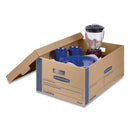 Bankers Box® wholesale. Smoothmove Prime Moving And Storage Boxes, Large, Half Slotted Container (hsc), 24" X 15" X 10", Brown Kraft-blue, 8-carton. HSD Wholesale: Janitorial Supplies, Breakroom Supplies, Office Supplies.