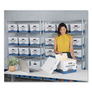 Bankers Box® wholesale. Stor-file Medium-duty Storage Boxes, Letter Files, 12.88" X 25.38" X 10.25", White-blue, 4-carton. HSD Wholesale: Janitorial Supplies, Breakroom Supplies, Office Supplies.
