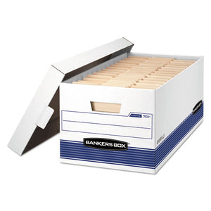 Bankers Box® wholesale. Stor-file Medium-duty Storage Boxes, Letter Files, 12.88" X 25.38" X 10.25", White-blue, 12-carton. HSD Wholesale: Janitorial Supplies, Breakroom Supplies, Office Supplies.