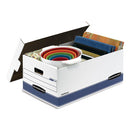 Bankers Box® wholesale. Stor-file Medium-duty Storage Boxes, Legal Files, 15.88" X 25.38" X 10.25", White-blue, 4-carton. HSD Wholesale: Janitorial Supplies, Breakroom Supplies, Office Supplies.