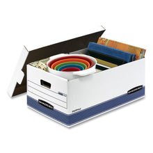 Load image into Gallery viewer, Bankers Box® wholesale. Stor-file Medium-duty Storage Boxes, Legal Files, 15.88&quot; X 25.38&quot; X 10.25&quot;, White-blue, 12-carton. HSD Wholesale: Janitorial Supplies, Breakroom Supplies, Office Supplies.