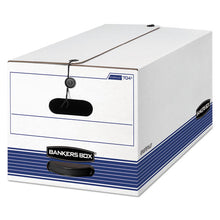 Load image into Gallery viewer, Bankers Box® wholesale. Stor-file Medium-duty Strength Storage Boxes, Letter Files, 12.25&quot; X 24.13&quot; X 10.75&quot;, White-blue, 12-carton. HSD Wholesale: Janitorial Supplies, Breakroom Supplies, Office Supplies.