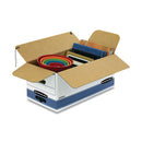 Bankers Box® wholesale. Stor-file Medium-duty Strength Storage Boxes, Letter Files, 12.25" X 24.13" X 10.75", White-blue, 12-carton. HSD Wholesale: Janitorial Supplies, Breakroom Supplies, Office Supplies.