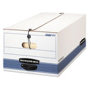 Bankers Box® wholesale. Stor-file Medium-duty Strength Storage Boxes, Legal Files, 15.25" X 19.75" X 10.75", White-blue, 4-carton. HSD Wholesale: Janitorial Supplies, Breakroom Supplies, Office Supplies.
