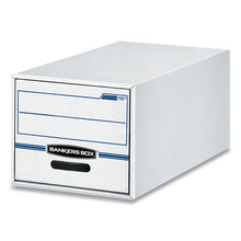 Load image into Gallery viewer, Bankers Box® wholesale. Stor-drawer Basic Space-savings Storage Drawers, Letter Files, 14&quot; X 25.5&quot; X 11.5&quot;, White-blue, 6-carton. HSD Wholesale: Janitorial Supplies, Breakroom Supplies, Office Supplies.