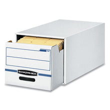 Load image into Gallery viewer, Bankers Box® wholesale. Stor-drawer Basic Space-savings Storage Drawers, Letter Files, 14&quot; X 25.5&quot; X 11.5&quot;, White-blue, 6-carton. HSD Wholesale: Janitorial Supplies, Breakroom Supplies, Office Supplies.