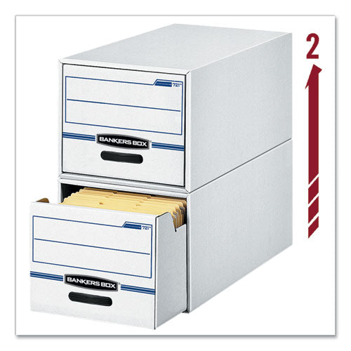 Bankers Box® wholesale. Stor-drawer Basic Space-savings Storage Drawers, Legal Files, 16.75" X 19.5" X 11.5", White-blue, 6-carton. HSD Wholesale: Janitorial Supplies, Breakroom Supplies, Office Supplies.