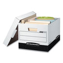 Bankers Box® wholesale. R-kive Heavy-duty Storage Boxes, Letter-legal Files, 12.75" X 16.5" X 10.38", White-black, 12-carton. HSD Wholesale: Janitorial Supplies, Breakroom Supplies, Office Supplies.