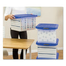 Bankers Box® wholesale. Heavy Duty Plastic File Storage, Letter-legal Files, 14" X 17.38" X 10.5", Clear-blue. HSD Wholesale: Janitorial Supplies, Breakroom Supplies, Office Supplies.
