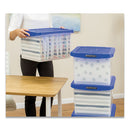 Bankers Box® wholesale. Heavy Duty Plastic File Storage, Letter-legal Files, 14" X 17.38" X 10.5", Clear-blue, 2-pack. HSD Wholesale: Janitorial Supplies, Breakroom Supplies, Office Supplies.