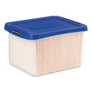 Bankers Box® wholesale. Heavy Duty Plastic File Storage, Letter-legal Files, 14" X 17.38" X 10.5", Clear-blue, 2-pack. HSD Wholesale: Janitorial Supplies, Breakroom Supplies, Office Supplies.