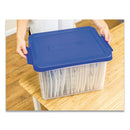 Bankers Box® wholesale. Heavy Duty Plastic File Storage, Letter-legal Files, 14" X 17.38" X 10.5", Clear-blue, 2-pack. HSD Wholesale: Janitorial Supplies, Breakroom Supplies, Office Supplies.