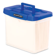 Load image into Gallery viewer, Bankers Box® wholesale. Heavy-duty Portable File Box, Letter Files, 14.25&quot; X 8.63&quot; X 11.06&quot;, Clear-blue. HSD Wholesale: Janitorial Supplies, Breakroom Supplies, Office Supplies.