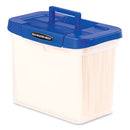 Bankers Box® wholesale. Heavy-duty Portable File Box, Letter Files, 14.25" X 8.63" X 11.06", Clear-blue. HSD Wholesale: Janitorial Supplies, Breakroom Supplies, Office Supplies.