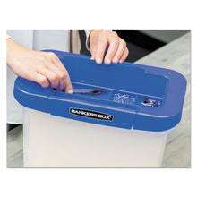 Load image into Gallery viewer, Bankers Box® wholesale. Heavy-duty Portable File Box, Letter Files, 14.25&quot; X 8.63&quot; X 11.06&quot;, Clear-blue. HSD Wholesale: Janitorial Supplies, Breakroom Supplies, Office Supplies.