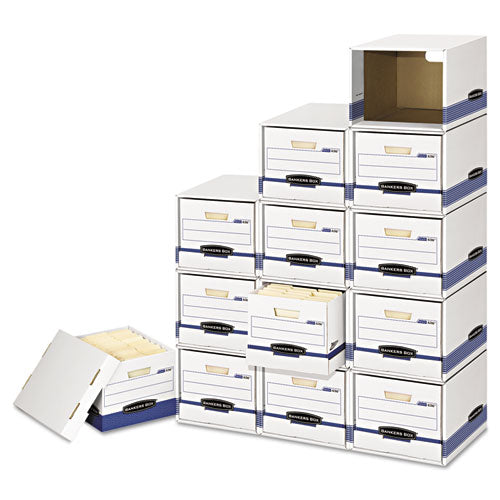 Bankers Box® wholesale. File-cube Box Shell, Legal-letter, 12 X 15 X 10, White-blue. HSD Wholesale: Janitorial Supplies, Breakroom Supplies, Office Supplies.