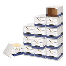 Bankers Box® wholesale. File-cube Box Shell, Legal-letter, 12 X 15 X 10, White-blue. HSD Wholesale: Janitorial Supplies, Breakroom Supplies, Office Supplies.