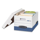 Bankers Box® wholesale. R-kive Heavy-duty Storage Boxes, Letter-legal Files, 12.75" X 16.5" X 10.38", White-blue, 4-carton. HSD Wholesale: Janitorial Supplies, Breakroom Supplies, Office Supplies.
