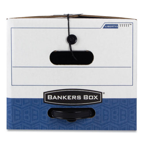 Bankers Box® wholesale. Liberty Plus Heavy-duty Strength Storage Boxes, Letter Files, 12.25" X 24.13" X 10.75", White-blue, 12-carton. HSD Wholesale: Janitorial Supplies, Breakroom Supplies, Office Supplies.