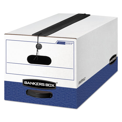 Bankers Box® wholesale. Liberty Plus Heavy-duty Strength Storage Boxes, Letter Files, 12.25" X 24.13" X 10.75", White-blue, 12-carton. HSD Wholesale: Janitorial Supplies, Breakroom Supplies, Office Supplies.