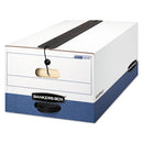 Bankers Box® wholesale. Liberty Plus Heavy-duty Strength Storage Boxes, Legal Files, 15.25" X 24.13" X 10.75", White-blue, 12-carton. HSD Wholesale: Janitorial Supplies, Breakroom Supplies, Office Supplies.