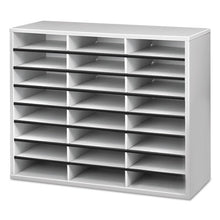 Load image into Gallery viewer, Fellowes® wholesale. Literature Organizer, 24 Letter Sections, 29 X 11 7-8 X 23 7-16, Dove Gray. HSD Wholesale: Janitorial Supplies, Breakroom Supplies, Office Supplies.