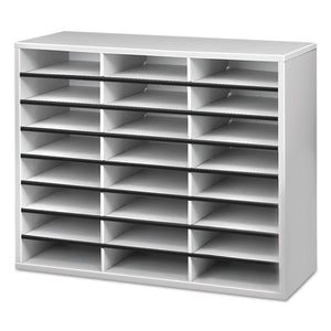 Fellowes® wholesale. Literature Organizer, 24 Letter Sections, 29 X 11 7-8 X 23 7-16, Dove Gray. HSD Wholesale: Janitorial Supplies, Breakroom Supplies, Office Supplies.