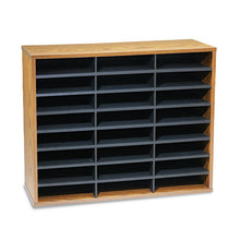 Load image into Gallery viewer, Fellowes® wholesale. Literature Organizer, 24 Letter Sections, 29 X 11 7-8 X 23 7-16, Medium Oak. HSD Wholesale: Janitorial Supplies, Breakroom Supplies, Office Supplies.