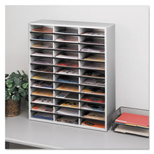 Load image into Gallery viewer, Fellowes® wholesale. Literature Organizer, 36 Sections Letter, 29 X 11 7-8 X 34 11-16, Dove Gray. HSD Wholesale: Janitorial Supplies, Breakroom Supplies, Office Supplies.
