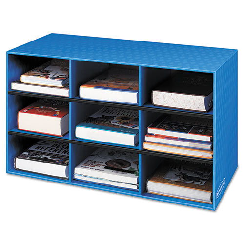 Bankers Box® wholesale. Classroom Literature Sorter, 9 Compartments, 28 1-4 X 13 X 16, Blue. HSD Wholesale: Janitorial Supplies, Breakroom Supplies, Office Supplies.